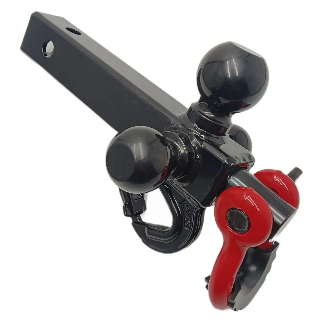 

Swivel Tri Ball Mount Receiver with Shackle Trailer Hitch Lock Accessories for Trailers