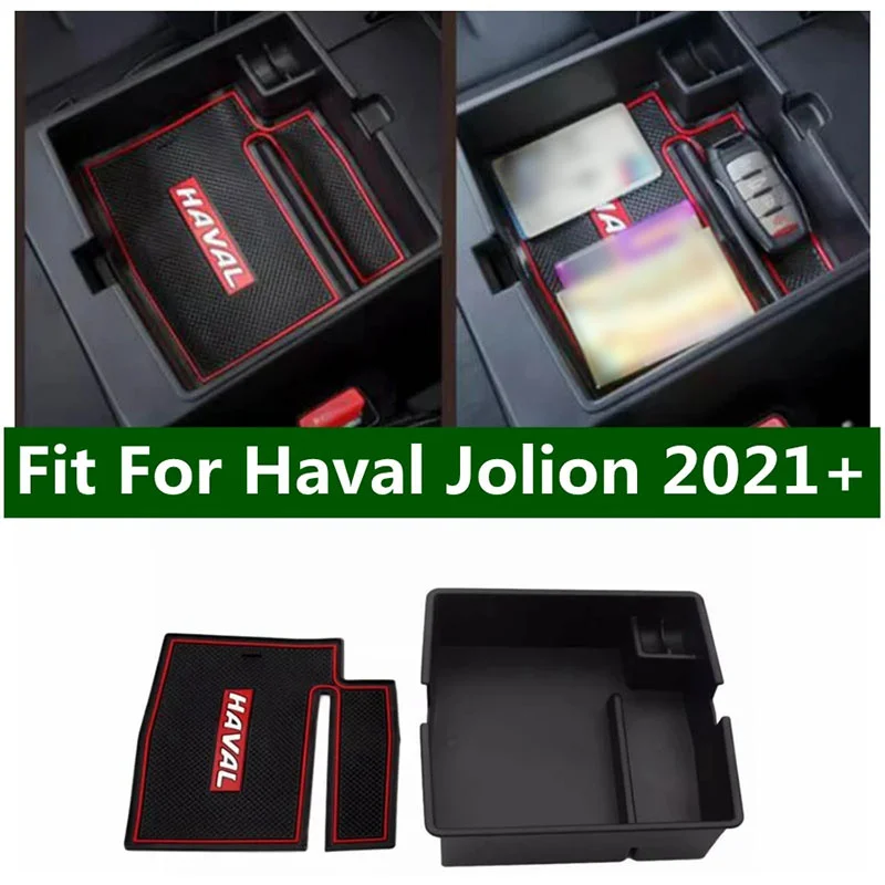 ABSカーセンターコンソールオーガナイザートレイ、アームレスト収納ボックス、多機能カバー、Haval Jolion 2021 2022 2023用アクセサリー