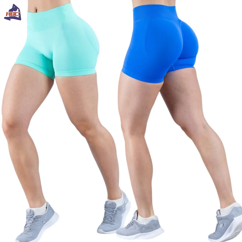 

HBC Gym Biker Shorts Scrunch Butt Shorts Women Compression Shorts High Impact Seamless Leggings Sexy Yoga Three-part Pants