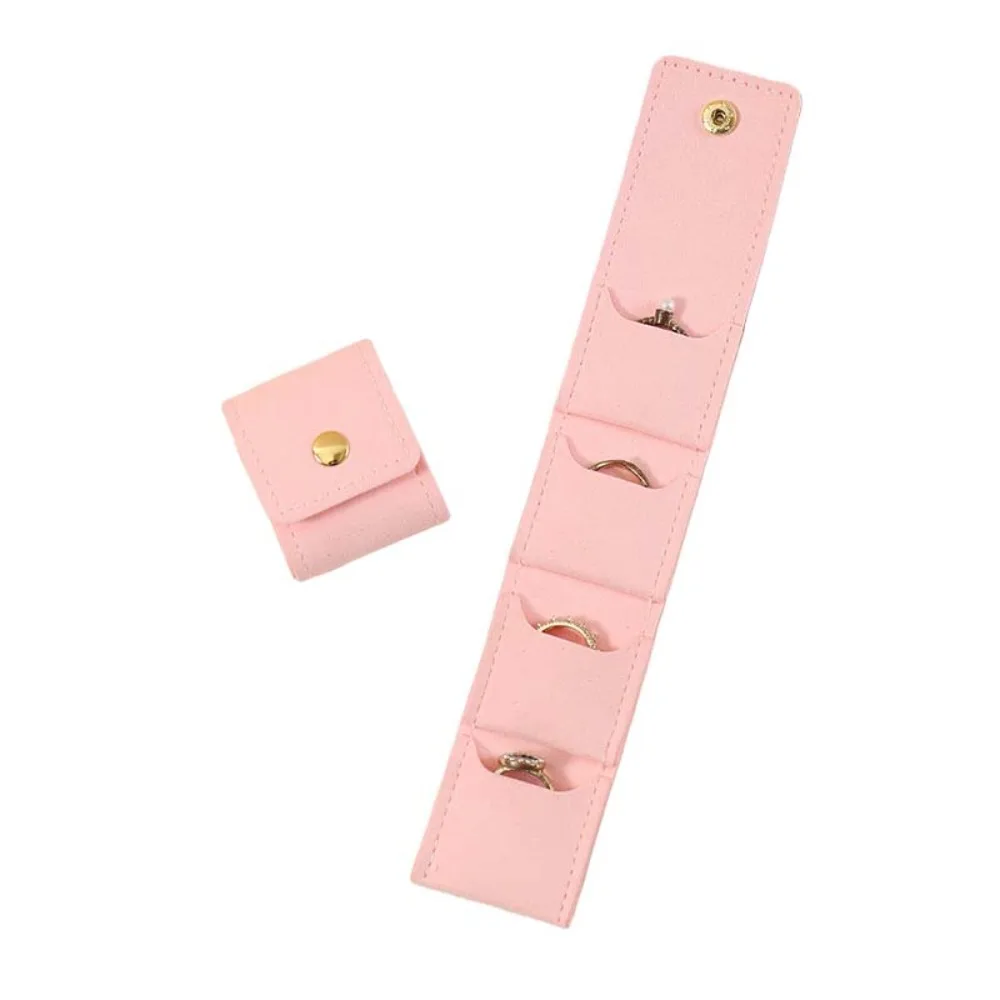 

Microfiber Velvet Mini Jewelry Display Bag Foldable Small Necklace Ring Packing Bag Solid Color Container Earrings Organizer