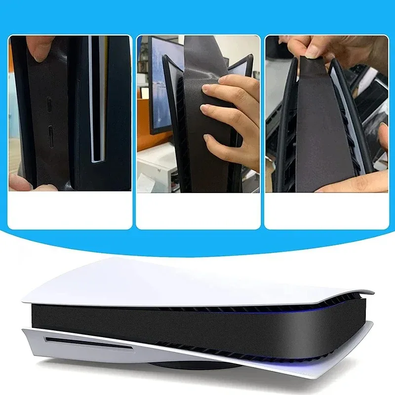 Для PlayStation 5, PS5, дисковая и цифровая версия, консоль, универсальная декоративная полоса, центральная наклейка, противоскользящая защитная наклейка