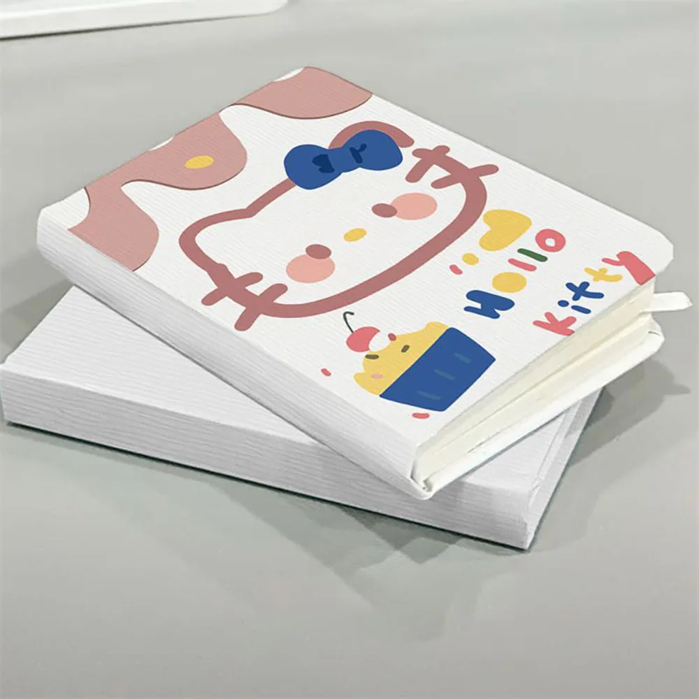 High Face Value Hello Kitty Portable A7 Notepad Cartoon Cute Girl Heart Pocket Notebook Student Mini Plan Book Practical Gift