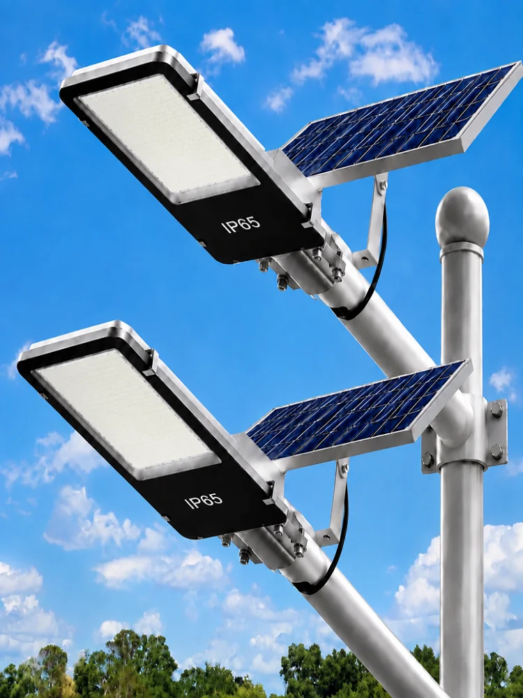 1/2 Stück Aluminium 8000mAh Hochleistungs-Solarleuchte Outdoor-Solarstraßenlampe IP65 Wasserdichte Straßenlampe für Garage, Garten, Terrasse, Wandleuchte