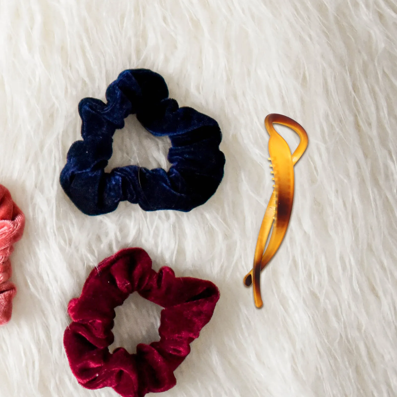 4Pcs Matte Hair Clips Twist Ponytail Barrette Curly Hair Accessories Lightweight Secure Styling Clips for Women