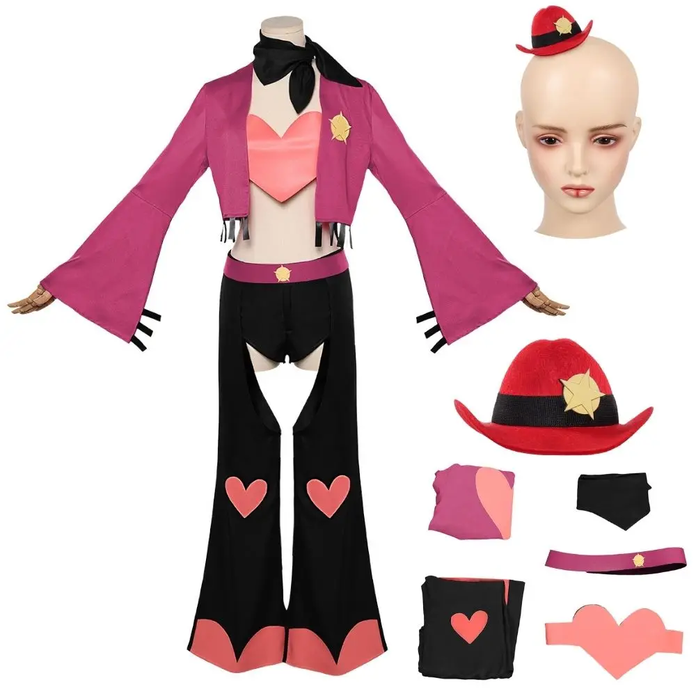 Angel Dust Cosplay Fantasia Cartoon Hotel Costume travestimento per donne adulte tuta tuta Halloween Carnival Party Clothes