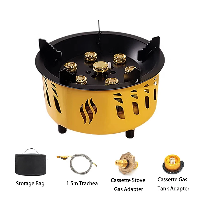 

20000W High Power Camping Stove Portable Strong Fire Burner Outdoor Windproof Multi Gas Stove Camping Cooking Set Tourist Burner