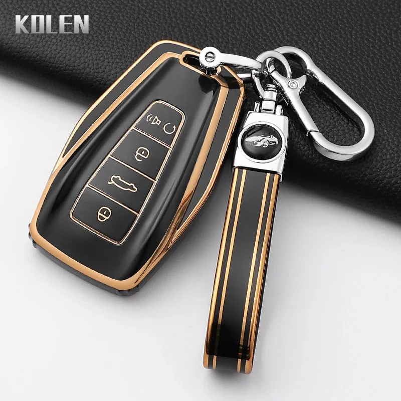 Mode TPU Auto Fernbedienung Schlüssel Fall Abdeckung Für Geely Coolray 2024X6 Emgrand Global Hawk GX7 Geschützt Schlüsselbund Fob zubehör Tasche