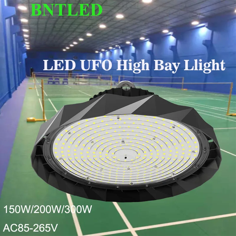 

LED UFO High Bay Lights 150W 200W 300W Waterproof Commercial Market Warehouse Garage Industrial Lighting Gas station lighting