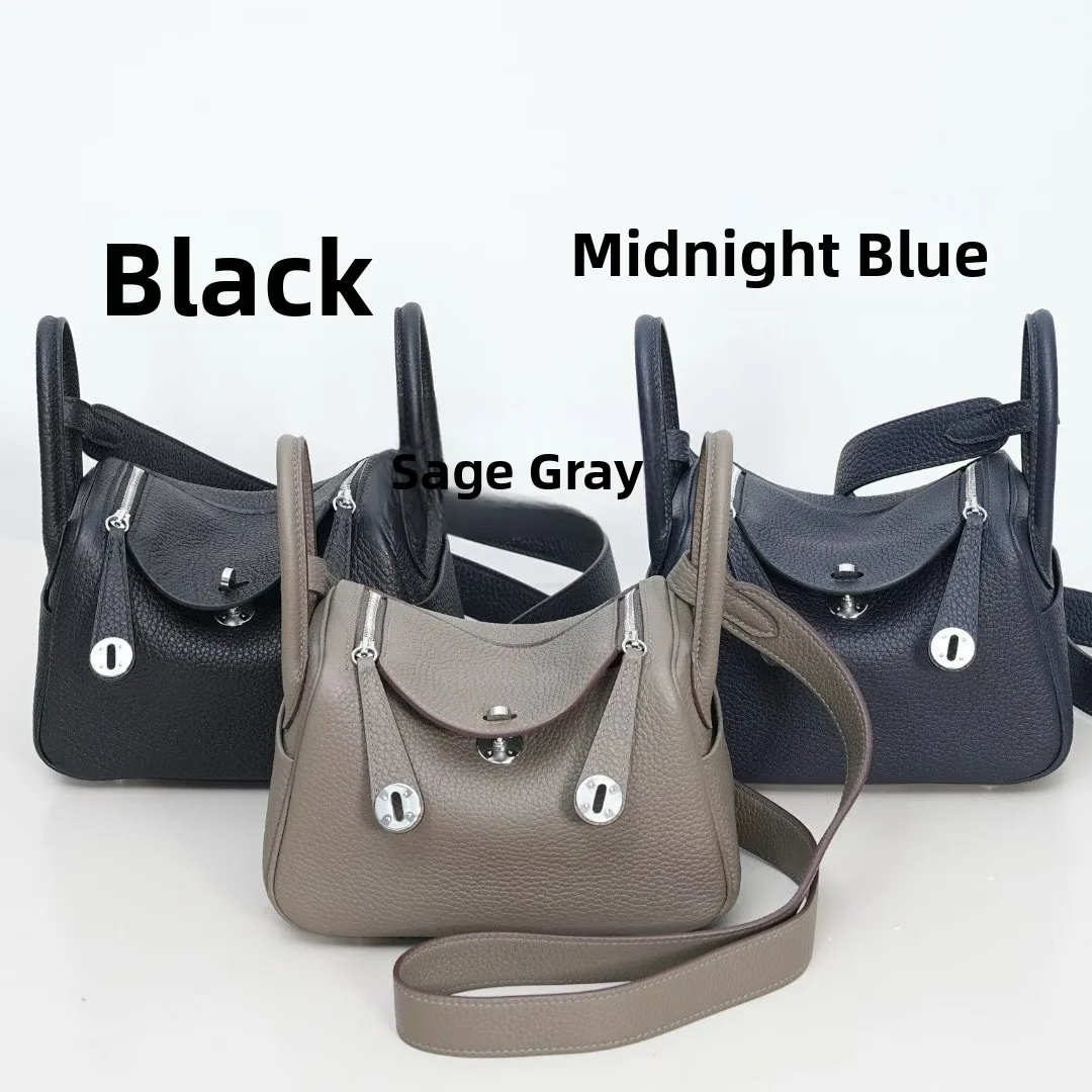 

Handcrafted Full Steel Hardware Top Layer TC Cowhide Lindi 19cm Crossbody Single Shoulder Women's Bag Doctor Bag