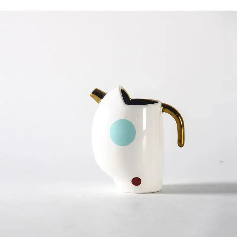 

#For Painted Polka Dots Ceramic Vase Abstract Artwork Desk Decoration Flower Pots Decorative Floral Vases Crafts&