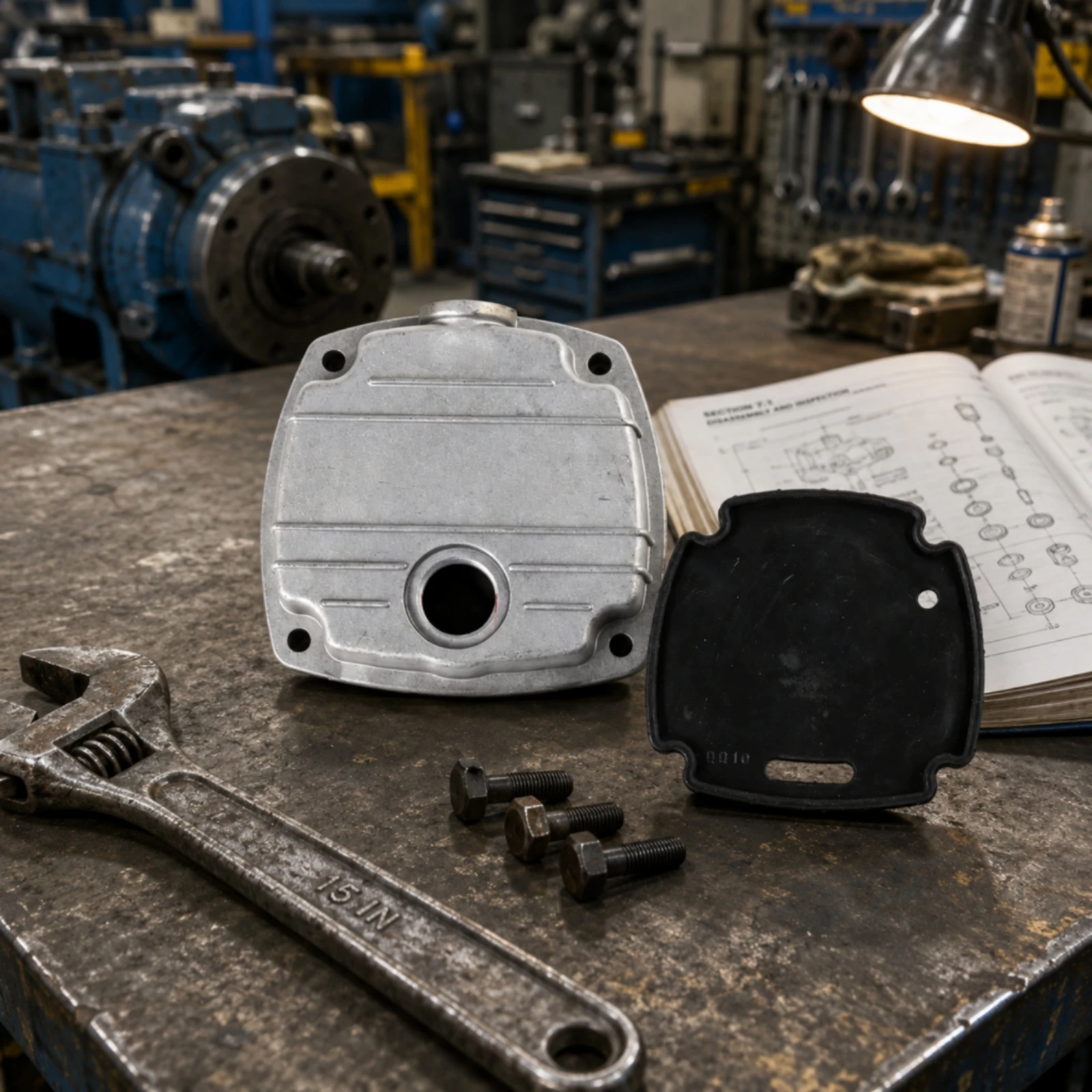 Compressor Cylinder Head Quiet Type Air Compressor Side Cover for Machine Repair