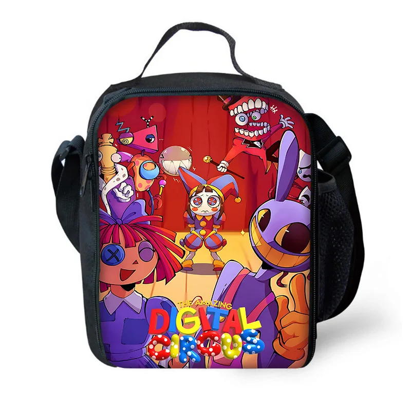 Amazing Digital Circus Child Insulated Large Capacity Bag for Boy Girl Student Outdoor Picnic Resuable Thermal Cooler Lunch Box