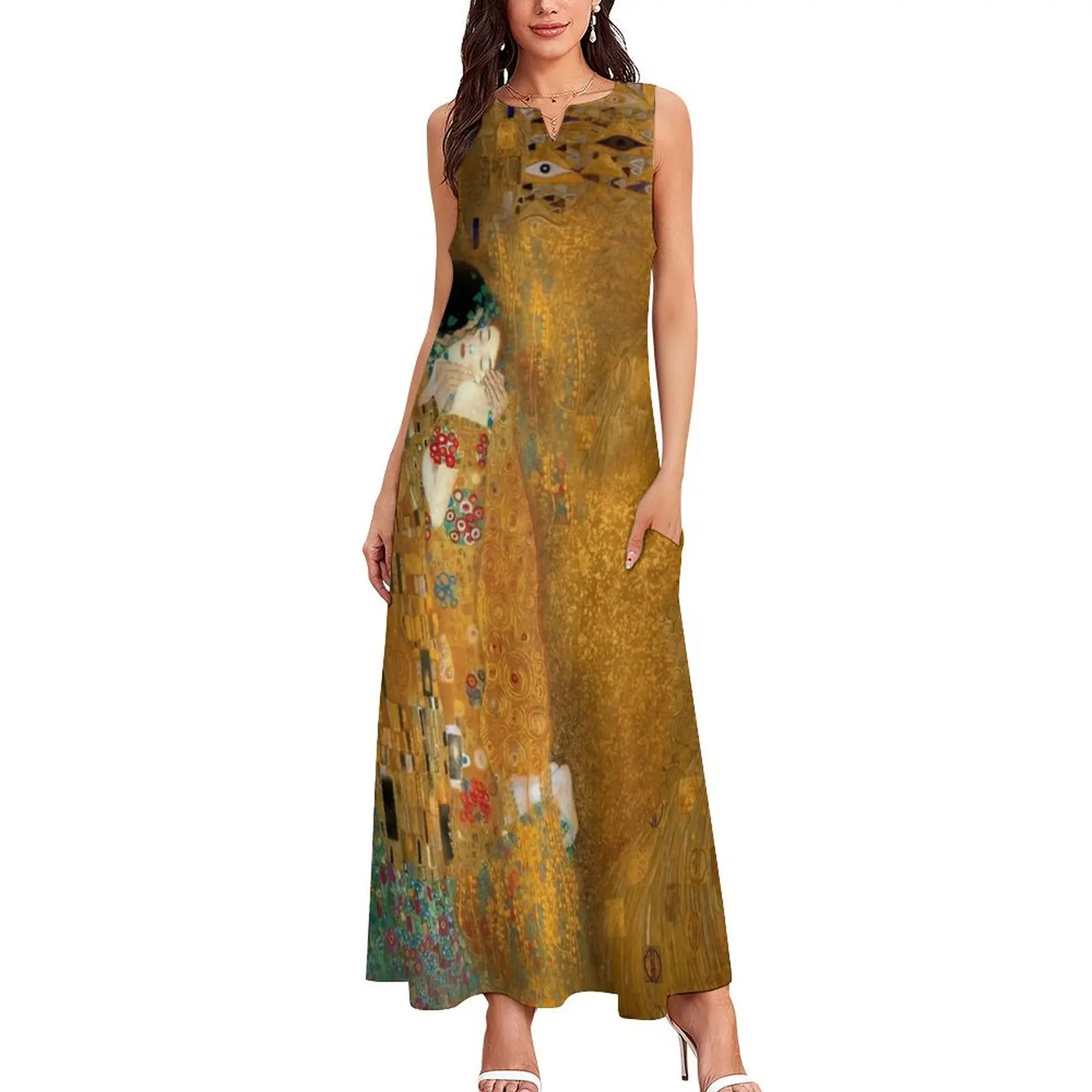 Klimt - Woman in Gold - The Kiss Long Dress dresses women summer 2024 sensual sexy dress for women Dance dresses