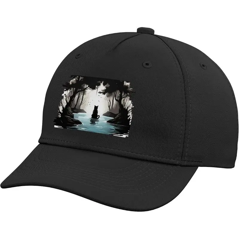 Graphic Cat Retro Cat Motifs Cat Cute Cat Owner Cat Dad Tees Adjustable Baseball Hat
