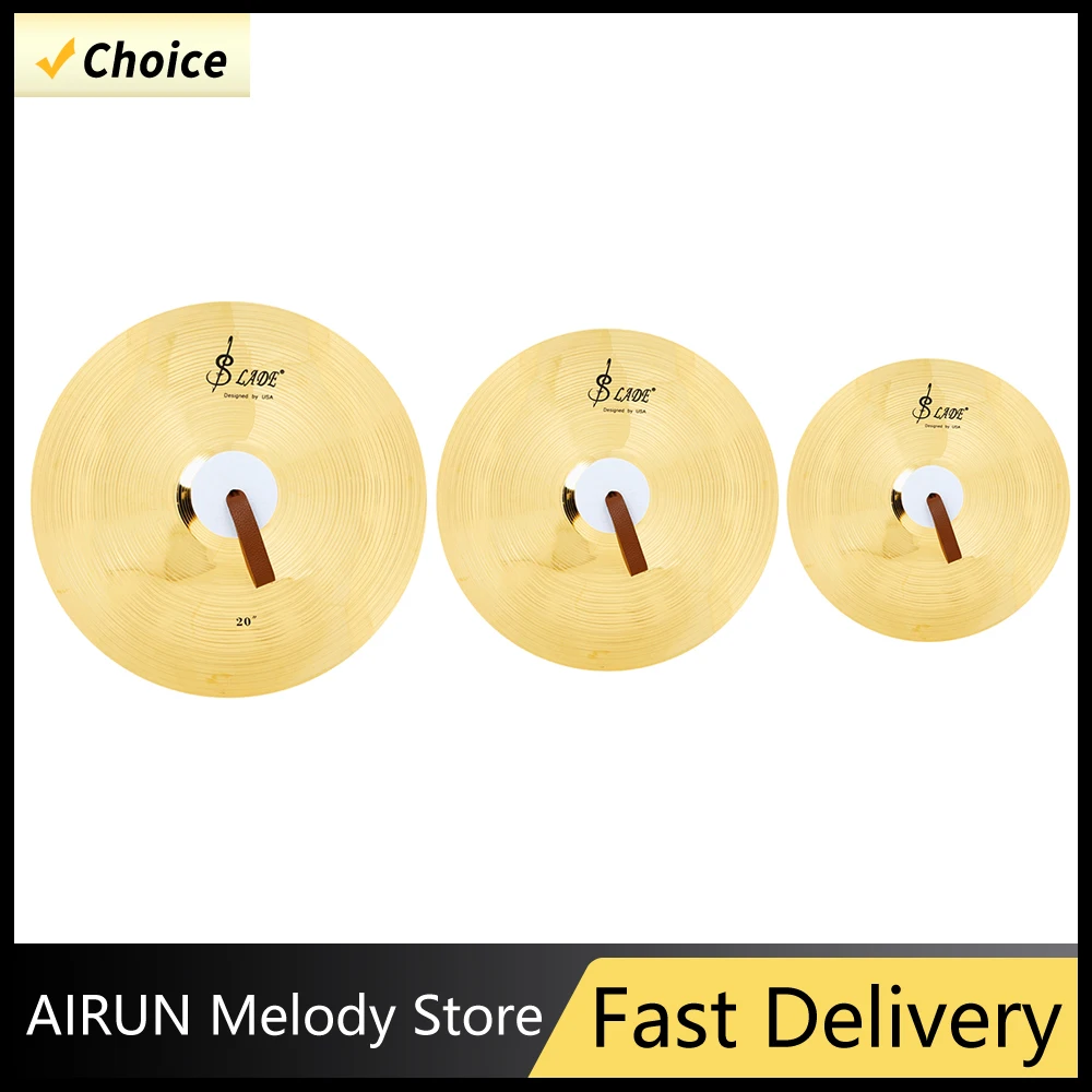 

SLADE 14/16/20 Inch Cymbals Alloy Pair Cymbals Symphony Orchestra Brass For Band Performance Percussion Musical Instrument