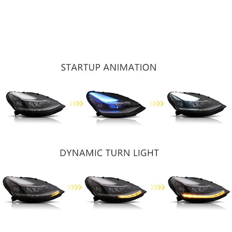 High Quality Full LED Headlight for Model Y Left Right 6000k Color Temperature Long Expiration No Control Module Needed