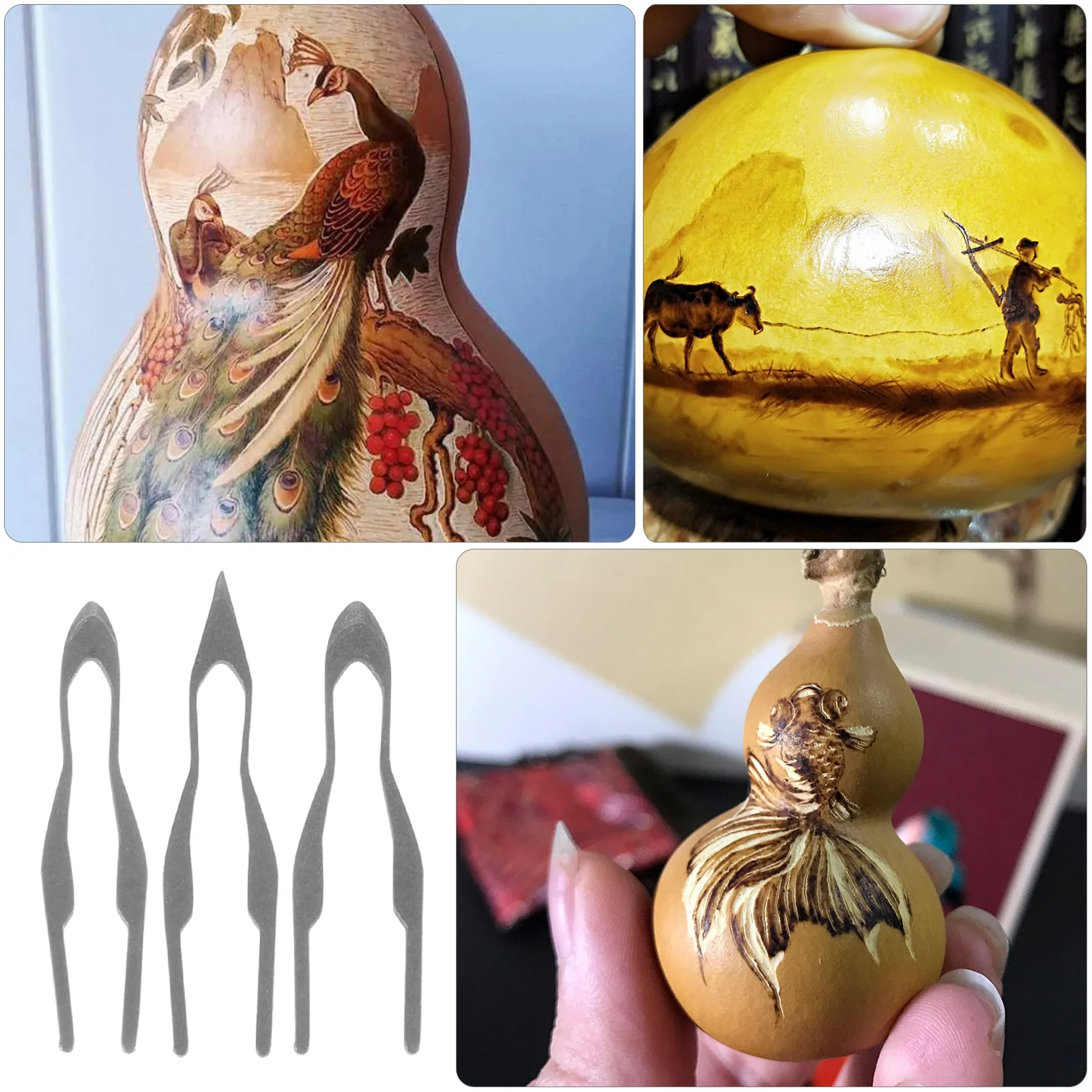 Pyrography Wood Burner Dicas, Ponta De Ferro De Solda, Pyrography Pen, Carpintaria Pyrography, 3 pcs