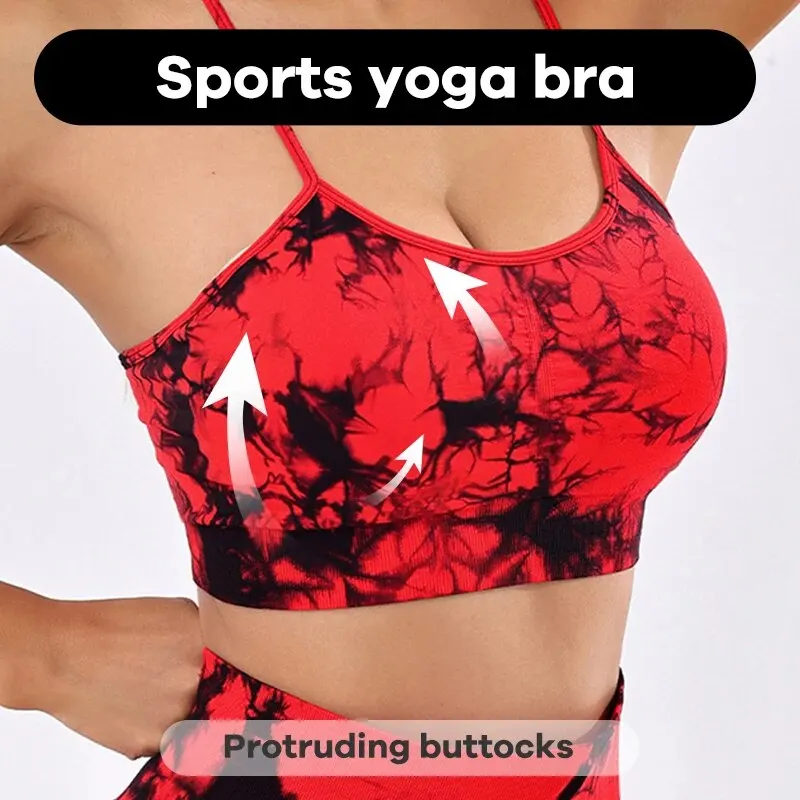 Glaçure à bretelles sans couture pour femme, teinte aught, haut de sport de yoga, course à pied, soutien-gorge sans coussin de soutien-gorge