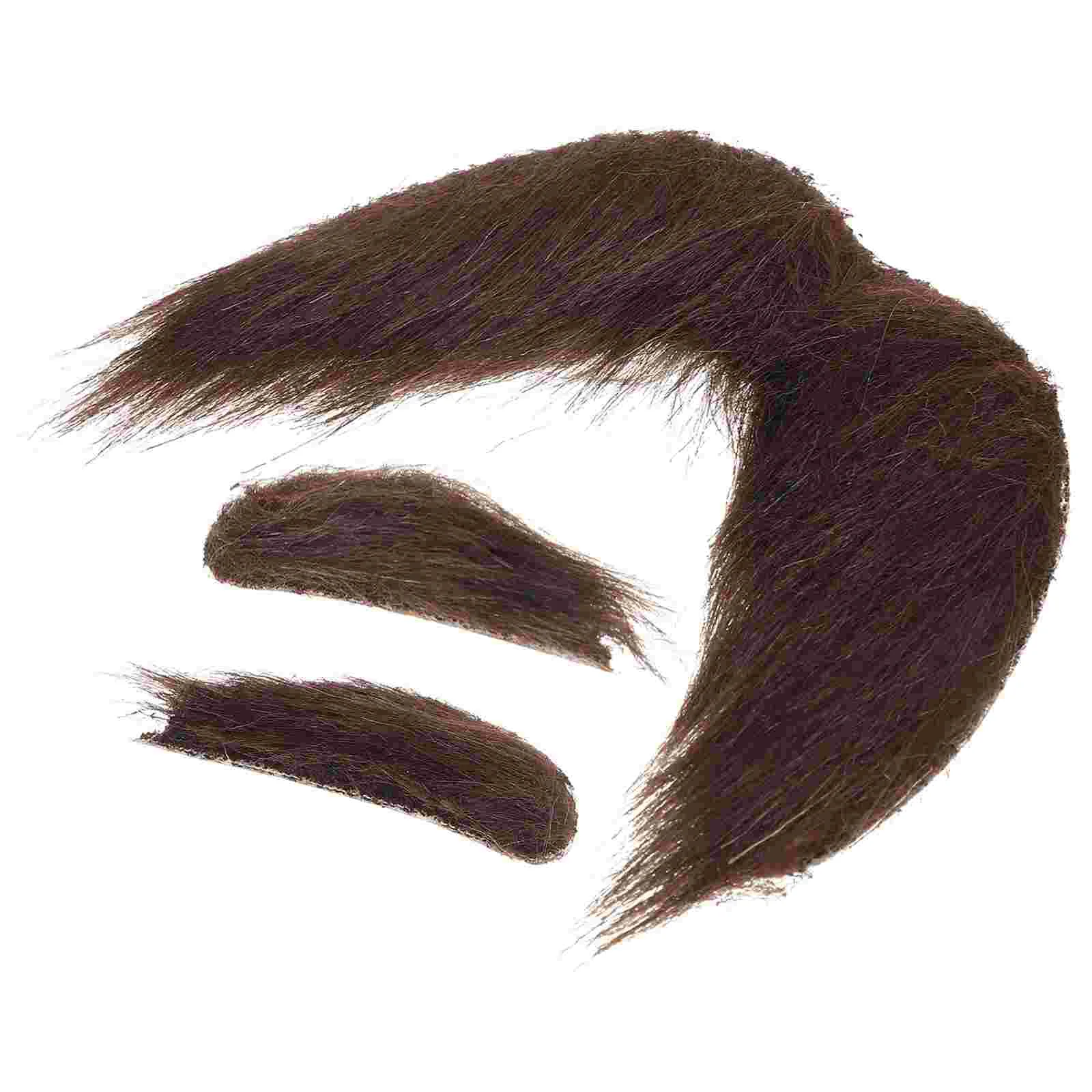 Fato de Barba e Sobrancelhas, Roupa Preta, Tiaras, Animal, Homem Velho, Roupa Auto-Adesiva