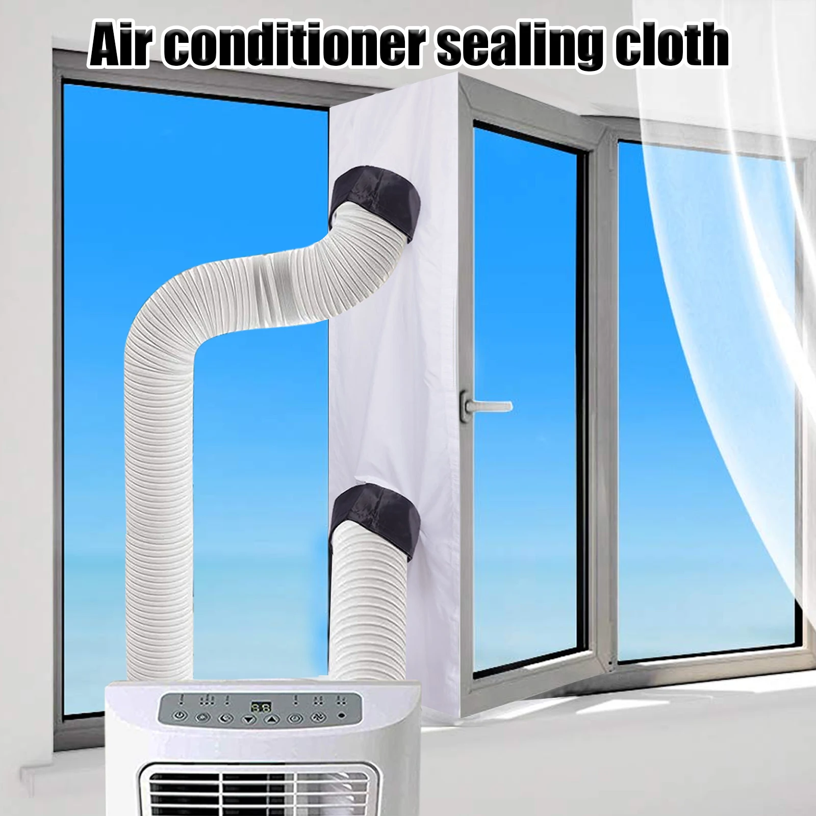 

Brand New Air Conditioner Seals Sealed AC Kit Waterproof With Adjustable Couplers Airlock Conditioner Seal Kits Home Office