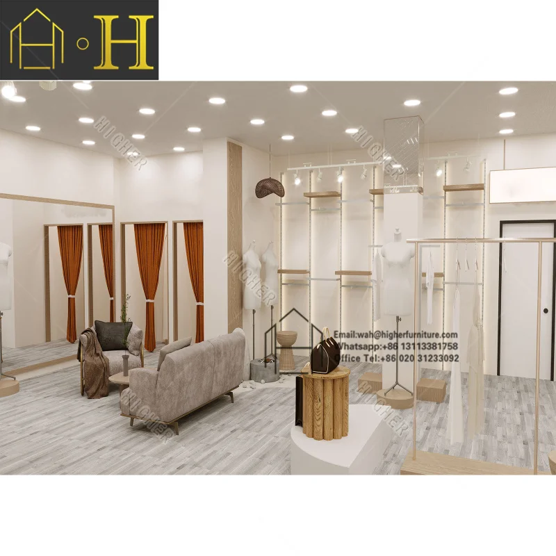 custom.Custom Clothing Display Racks Showroom Garment Clothing Retail Display Women Wooden Display Cabinet
