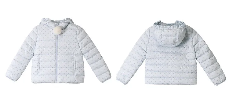 Korean Cropped Polka Dot Hooded Cotton-padded Jacket Women Zip Up Casual Winter Warm Outerwear Woman Sweet Cute Puffer Jackets