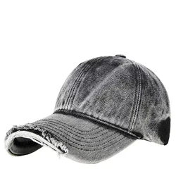 2024 Fashion New Denim Wash Do Old Vintage Baseball Cap Lady Fashion Hiphop Snapback Hat Men Big Size Sun Caps 55-62cm