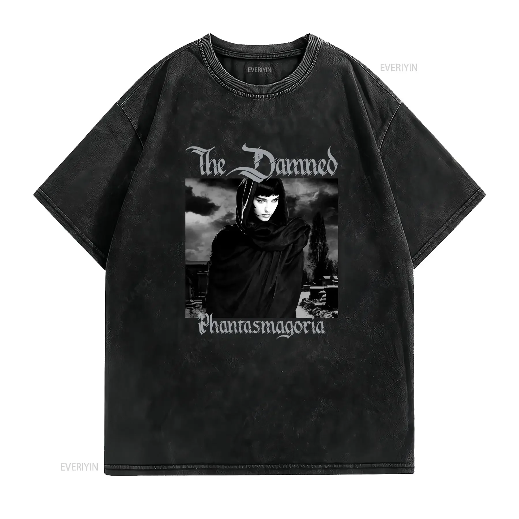 Černé tričko The Damned Phantasmagoria Krátký rukáv kulatý výstřih ležérní styl mírně elastická látka regular fit vintage Soft