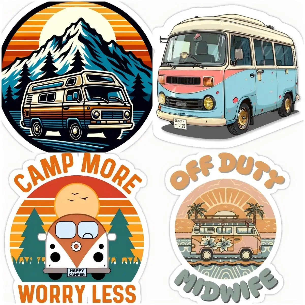 

Van Life Decal Camper Van Racing Stickers Car and Motorcycle Decals Vehicles Cart Caravan Home Accessory Room Decor