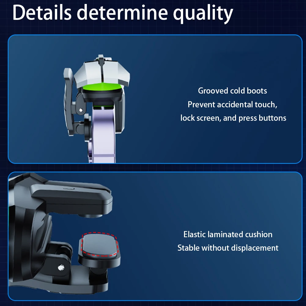 2Pcs 6 Finger Mobile Phone Game Trigger for PUBG Gamepad Joystick Phone Game Controller for Android IPhone Gamepad