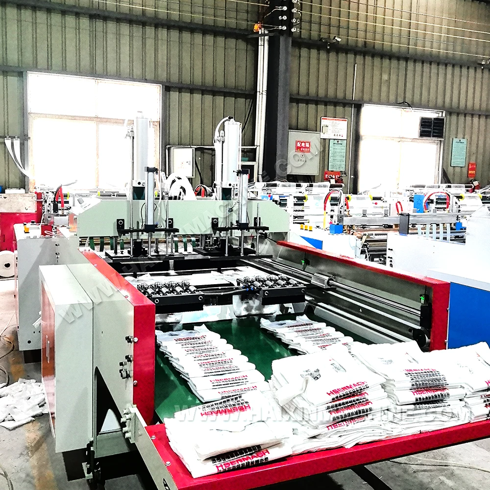 High Speed Plastic T-shirt Bag Making Machines Fully Automatic Shopping Bags Machines
