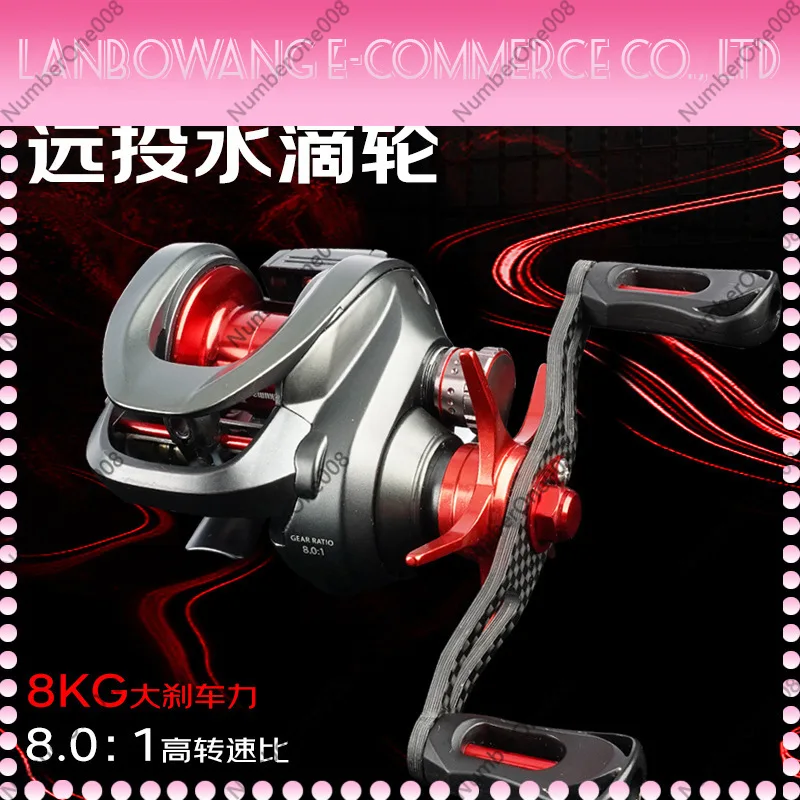P6+ Dual Spool Ultralight Long Cast Baitcasting Reel 8:1/7:1 Gear Short Shaft Lure Reel for Bass