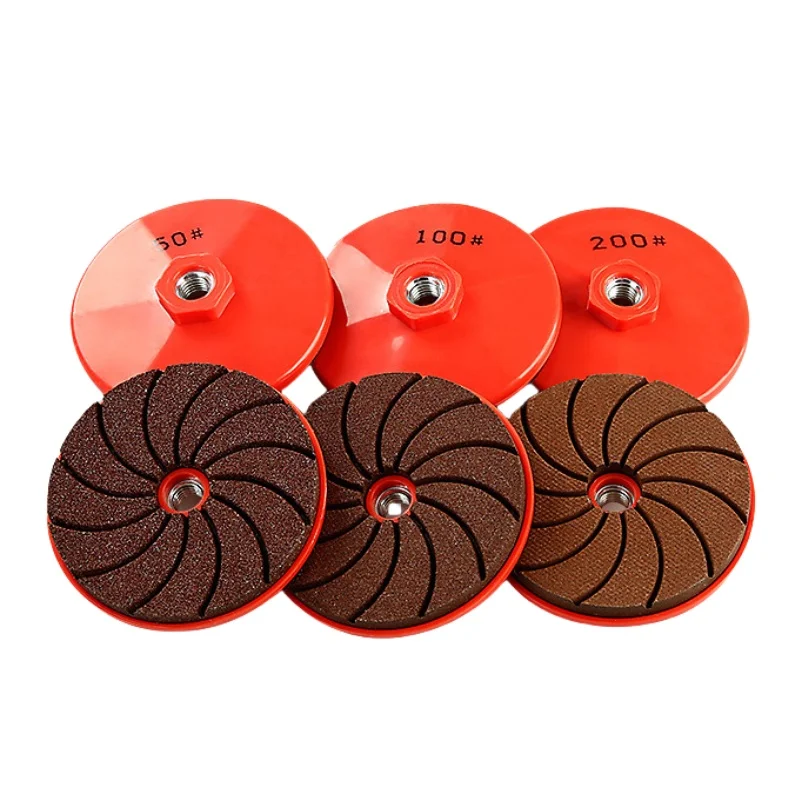 3 Stück 3 Zoll 80mm Nass-Trocken-Polierpad mit Trägerplatte für Winkelschleifer zum Schleifen von Granit, Stein, Beton, Marmor – Detail 10