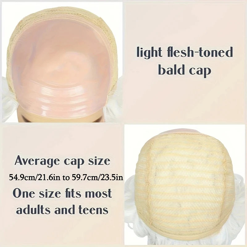 ผมสังเคราะห์ของผู้สูงอายุที่มีผมหัวล้านทั้งสองด้านเหมาะสำหรับปาร์ตี้คอสเพลย์วิกผมคุณปู่ในธีมฮาโลวีน