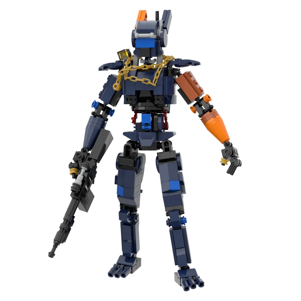 Updated Chappie and His Bike Figure Building Block Model Kit MOC Mecha Police Robot Motorcycle Bricks Toy Kid Birthdays Gift