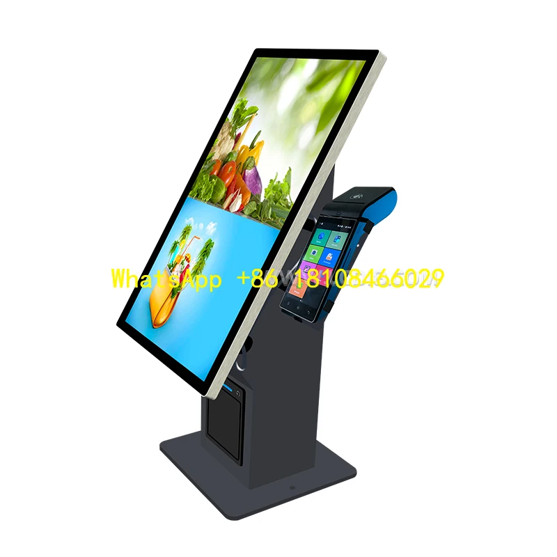 Supermarket Self Checkout Kiosk With POS Machine 15.6" 21.5" Tabletop Standing Multi Function Self Service Payment Machine