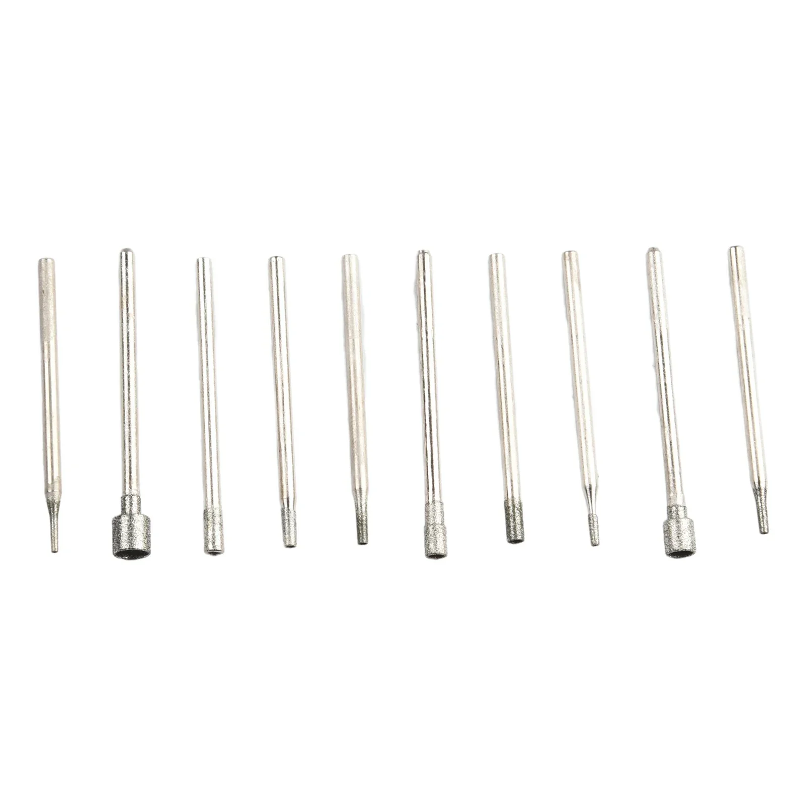AAAAAA10Pcs ชุด 0.8-5 มม.2.35mmShankCorundumBurrCoreBits หัวบดโรตารี่เครื่องมือสําหรับเครื่องบดไฟฟ้าอุปกรณ์เสริม