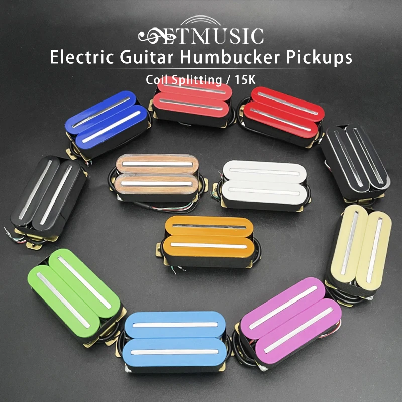 

Electric Guitar Humbucker Dual Coill Dual Rail Guitar Bridge Pickup With 57mm Steel Pole Multi Color