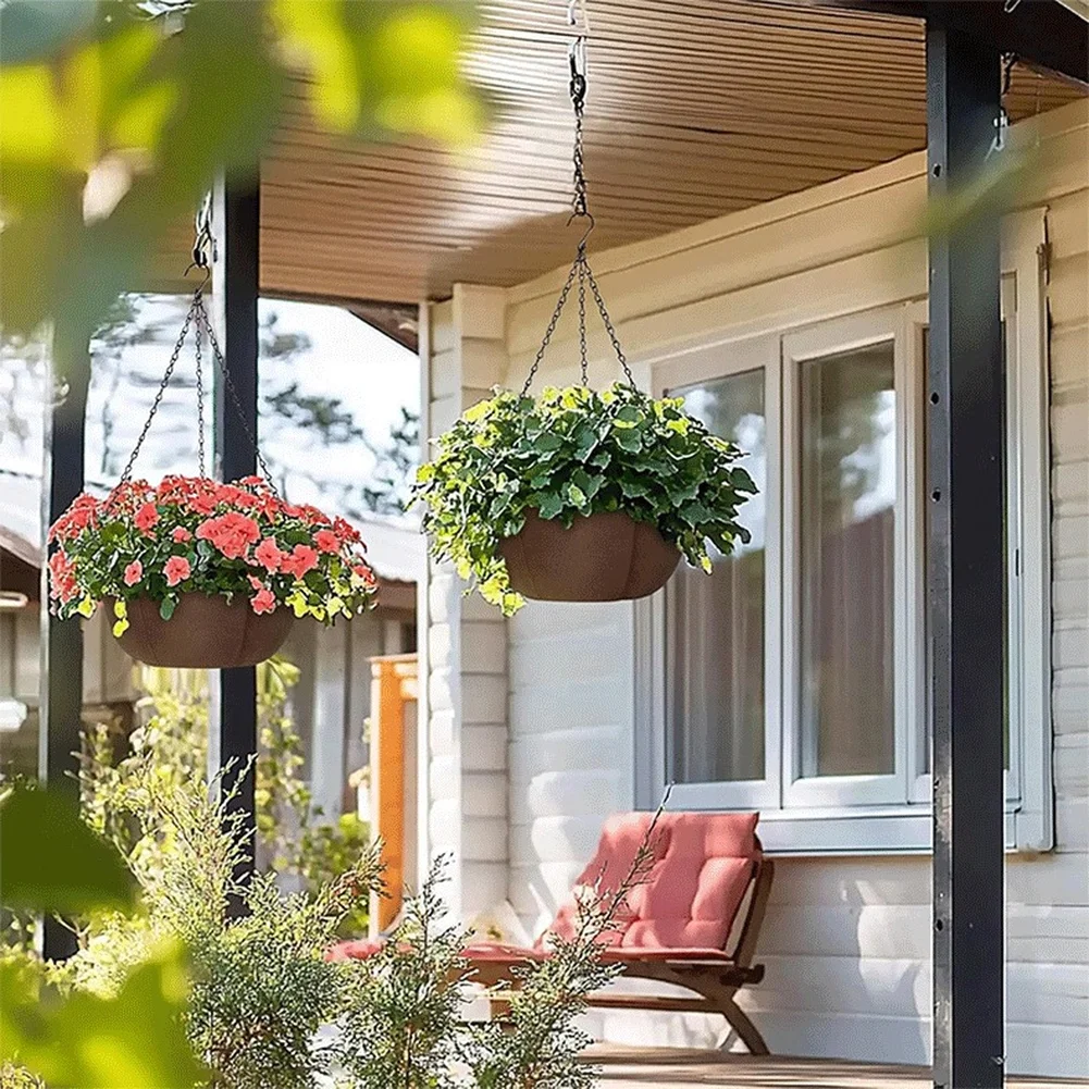 

3pcs 10/12inch Hanging Planters Indoor Plants Plants Hanging Pots With Rust-proof Chain For Thriving Ferns Pothos Ivy Plants