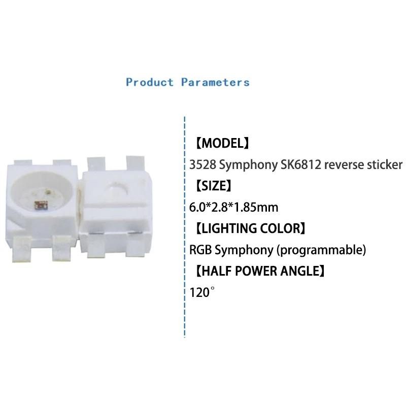 Chip LED direccionable individualmente a todo Color, 100 piezas, SK6812, RGB (Similar a WS2812B), SK6812, 3228 SMD píxeles, cc 5V