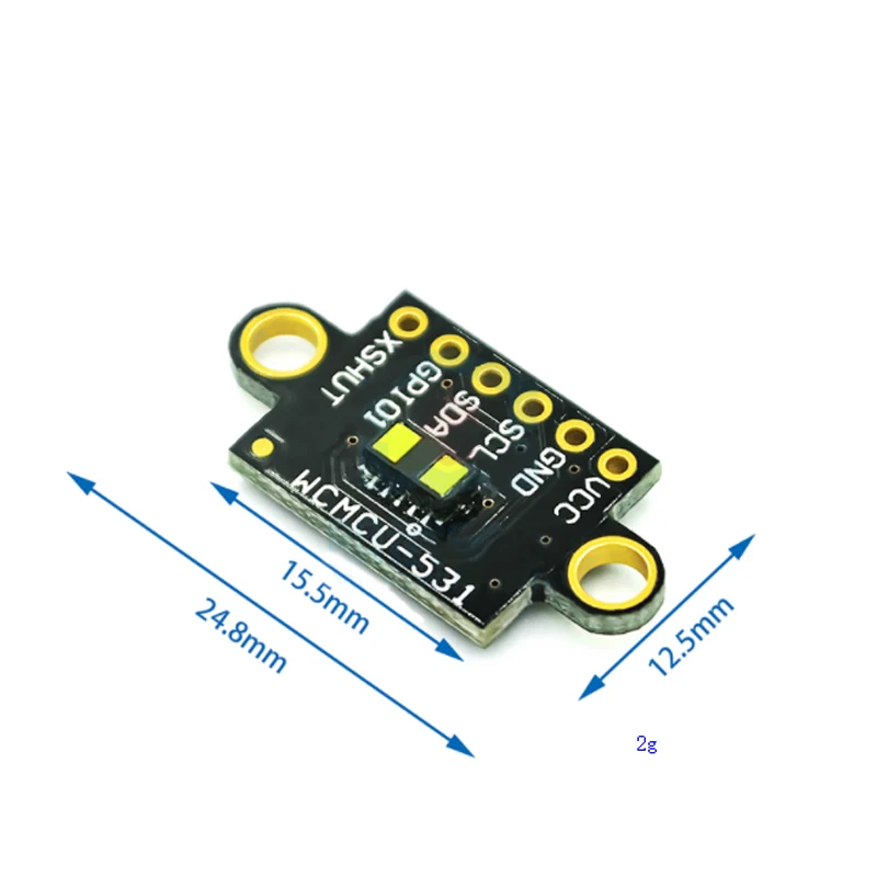 VL53L1X Laser Ranging Sensor Module TOF Time of Flight Ranging 4m Ranging Black Board Red Board Optical cover plate