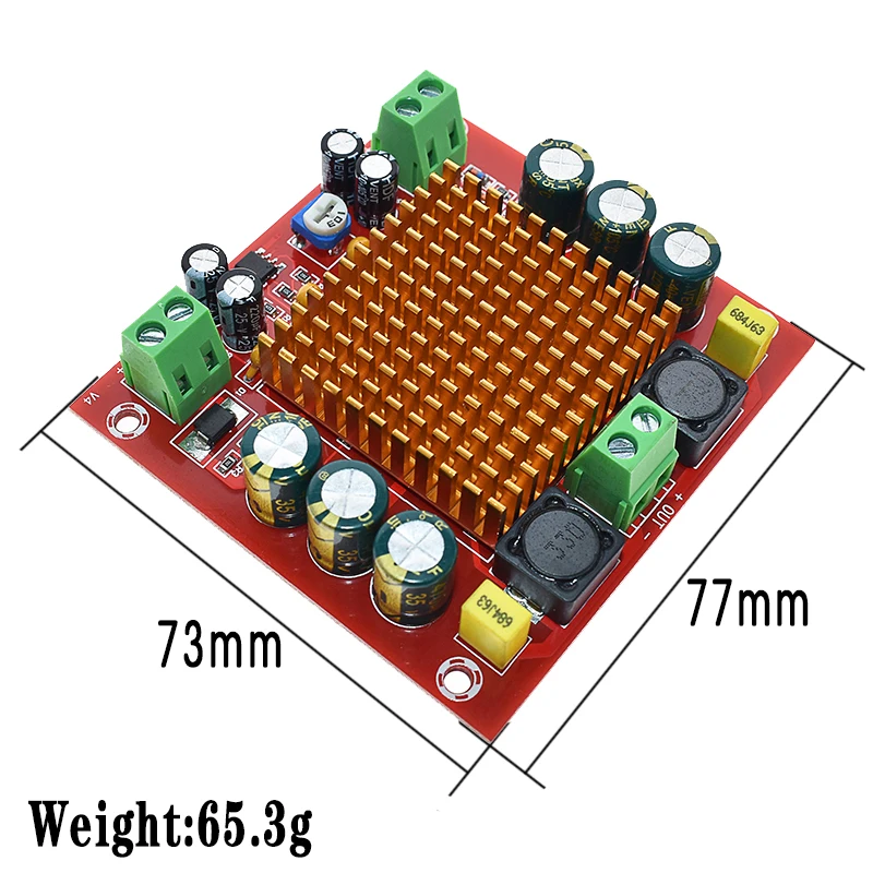 Płytka wzmacniacza cyfrowego TPA3116DA TPA3116 150W D2 Mono Channel Digital Power Audio Amplifier Board XH-M544 DC 12V 24V — zdjęcie produktu 6