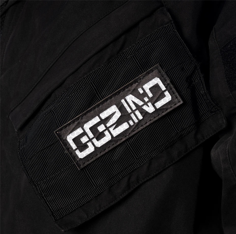 GGZ.IND parches tácticos reflectantes IR nailon negro