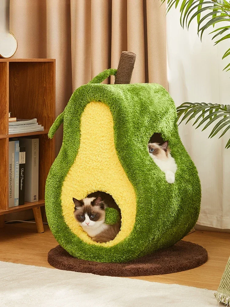 Avocado Cat's Nest, Four Seasons Universal, Closed, Safe, Cute Crawling Frame and Grab Plate Integrated