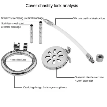 Nová super měkká klec cudnosti Mamba 정조대 na penis, abstinenční páska, bondage, penisová klec s 6 kroužky, katétr, sissy, gay, mužské sexuální hračky 18 8 nejlepší prodej sissy v kleci - №4
