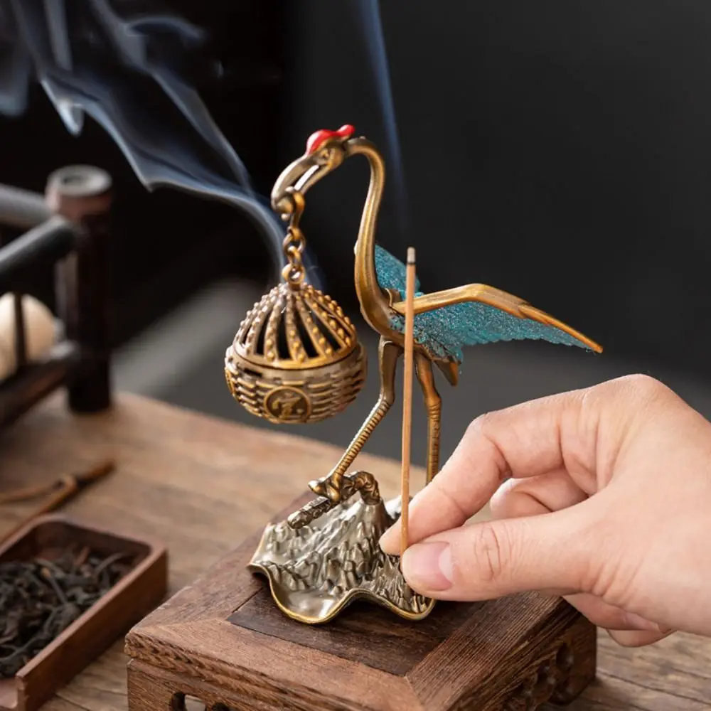 

Zinc Alloy Backflow Incense Holder Elegant Portable Small Incense Burner Delicate Auspicious Cloud Pattern High-foot Stove Home