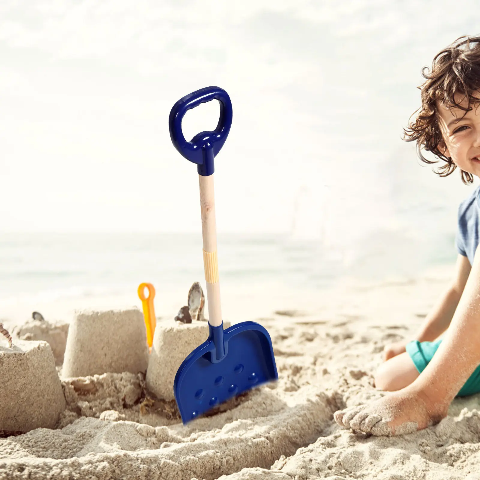 

Детская лопата для уборки снега, темно-синяя, из утолщенного пластика, со съемной ручкой, для экстренной уборки снега в багажнике автомобиля, на подъездных дорожках, для улицы, зимняя, для уборки снега на улице