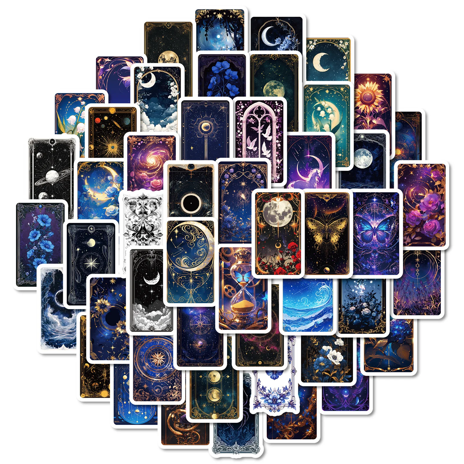 

10/50PCS Universe Starry Sky Dream Floral Unicorn Hourglass Fun Cool Graffiti Stickers DIY Guitar Scrapbook Luggage Water Cup