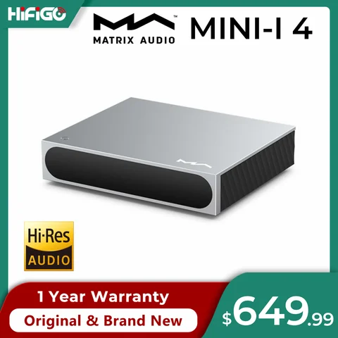 매트릭스 미니 i 4 올인원 음악 스트리머, 고해상도 USB MQA 디코더, LCD 터치 스크린, 768kHz, DSD512 풀 디코더 헤드폰 앰프
