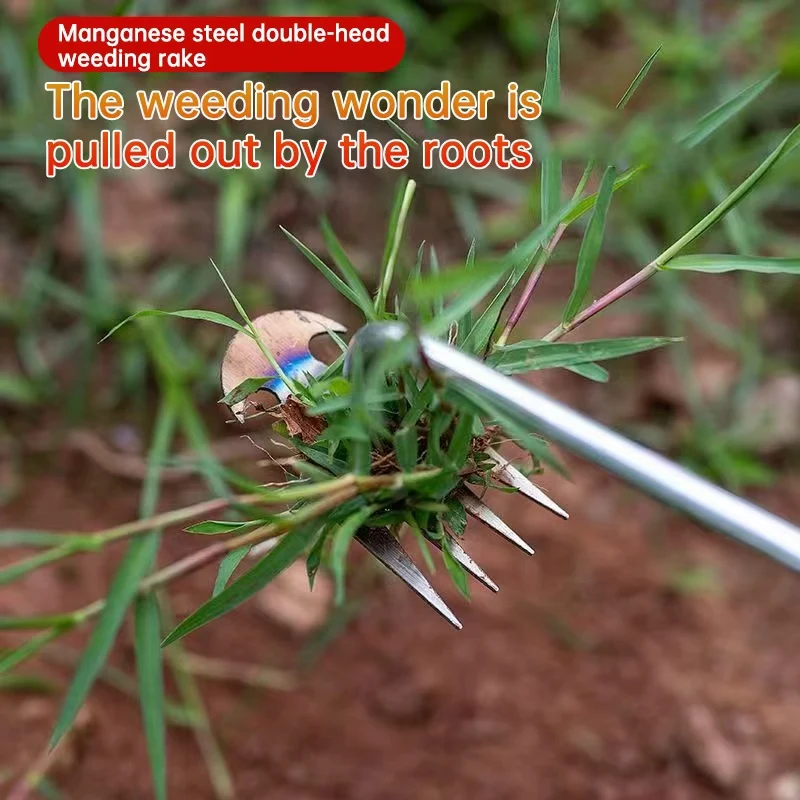 

LUSQI Multi-Functional Gardening Weeding Tool Manganese Steel Mini Hoe High-Carbon Steel Reinforced Weeding Spade & Weed Puller